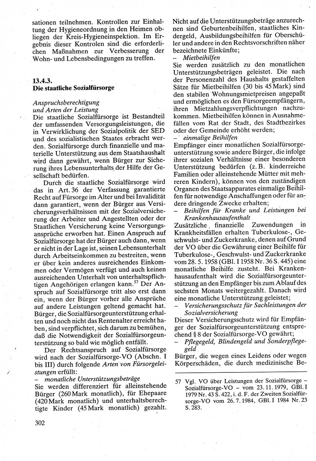 Verwaltungsrecht [Deutsche Demokratische Republik (DDR)], Lehrbuch 1988, Seite 302 (Verw.-R. DDR Lb. 1988, S. 302)