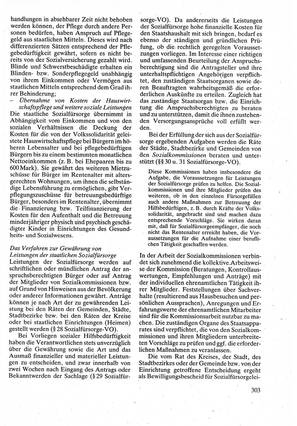 Verwaltungsrecht [Deutsche Demokratische Republik (DDR)], Lehrbuch 1988, Seite 303 (Verw.-R. DDR Lb. 1988, S. 303)