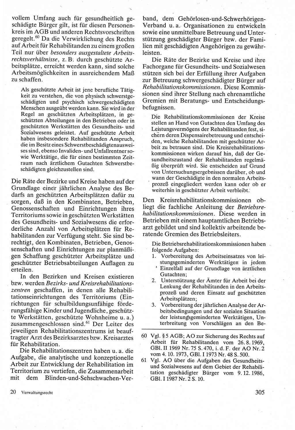 Verwaltungsrecht [Deutsche Demokratische Republik (DDR)], Lehrbuch 1988, Seite 305 (Verw.-R. DDR Lb. 1988, S. 305)