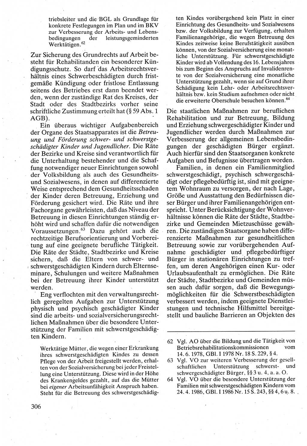 Verwaltungsrecht [Deutsche Demokratische Republik (DDR)], Lehrbuch 1988, Seite 306 (Verw.-R. DDR Lb. 1988, S. 306)