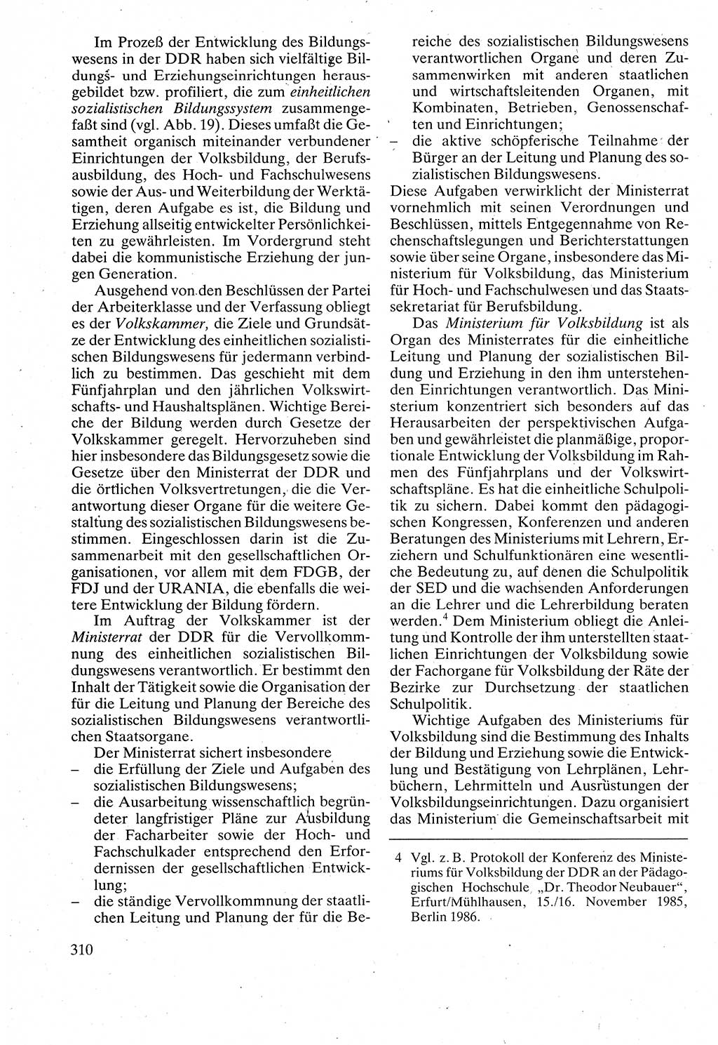 Verwaltungsrecht [Deutsche Demokratische Republik (DDR)], Lehrbuch 1988, Seite 310 (Verw.-R. DDR Lb. 1988, S. 310)