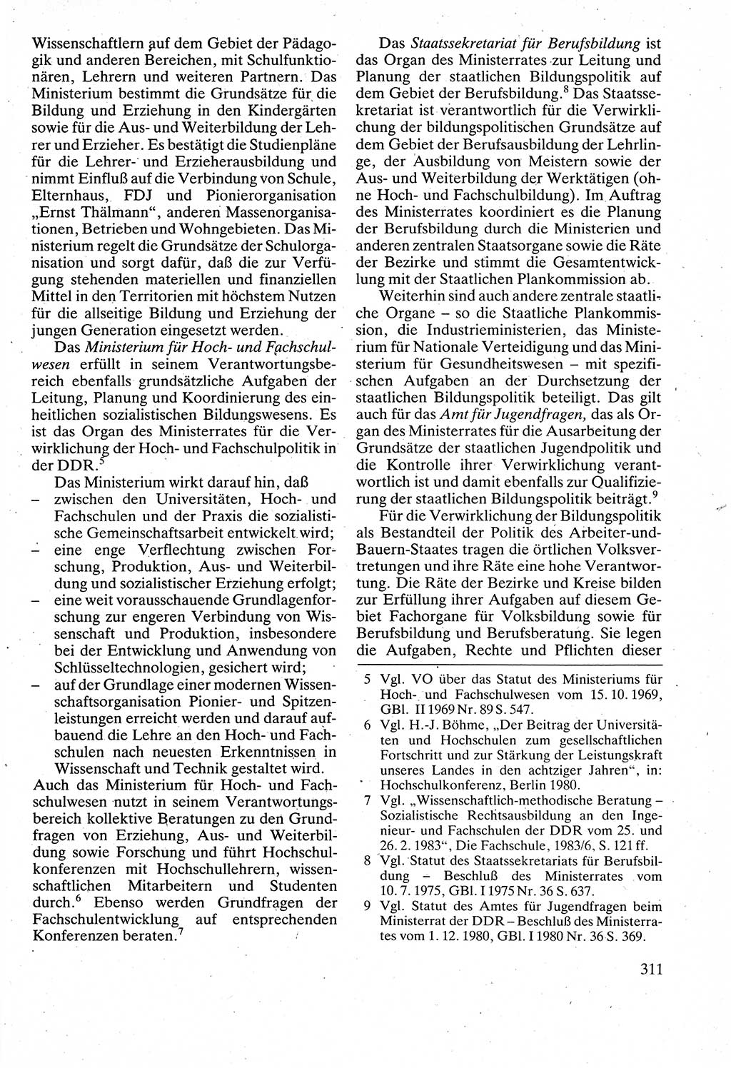 Verwaltungsrecht [Deutsche Demokratische Republik (DDR)], Lehrbuch 1988, Seite 311 (Verw.-R. DDR Lb. 1988, S. 311)
