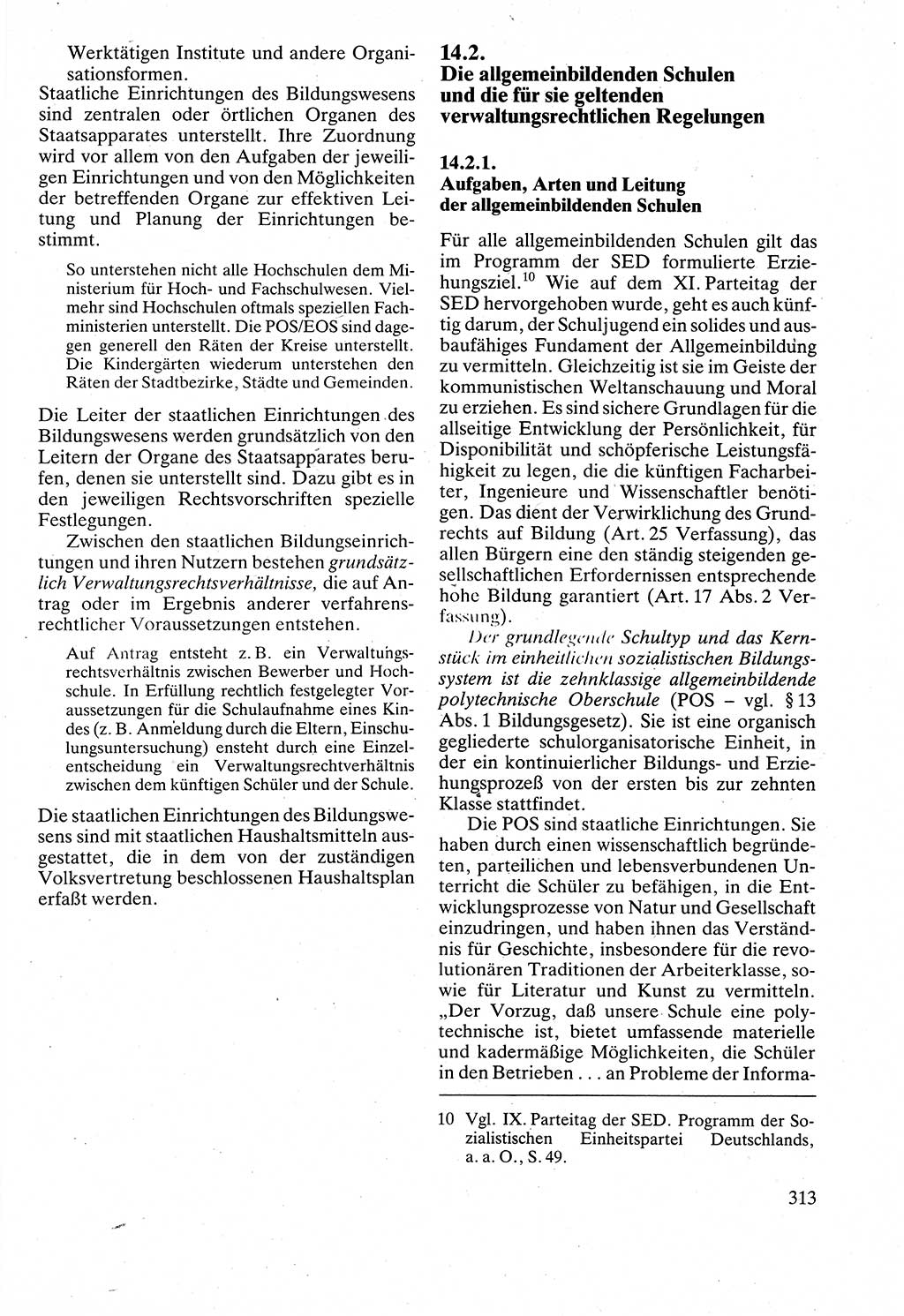 Verwaltungsrecht [Deutsche Demokratische Republik (DDR)], Lehrbuch 1988, Seite 313 (Verw.-R. DDR Lb. 1988, S. 313)