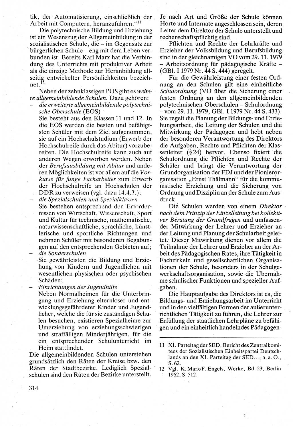 Verwaltungsrecht [Deutsche Demokratische Republik (DDR)], Lehrbuch 1988, Seite 314 (Verw.-R. DDR Lb. 1988, S. 314)