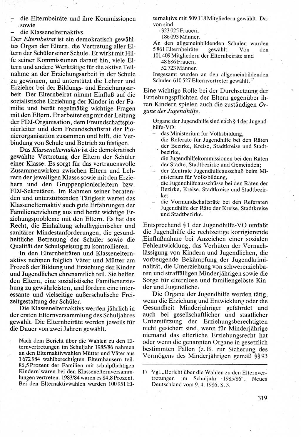 Verwaltungsrecht [Deutsche Demokratische Republik (DDR)], Lehrbuch 1988, Seite 319 (Verw.-R. DDR Lb. 1988, S. 319)