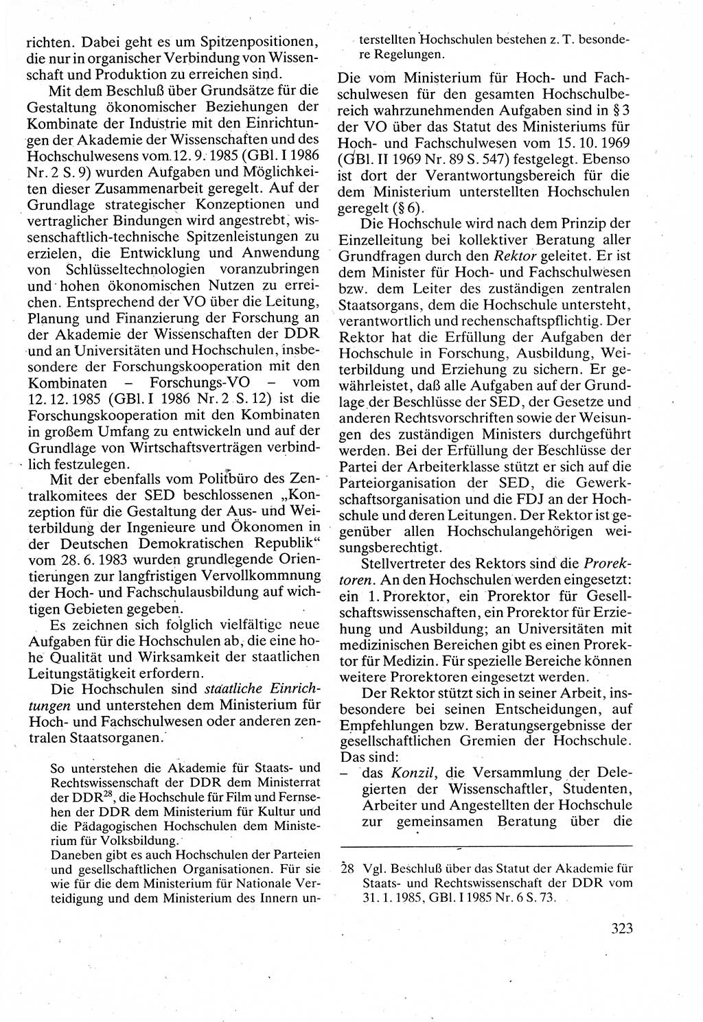 Verwaltungsrecht [Deutsche Demokratische Republik (DDR)], Lehrbuch 1988, Seite 323 (Verw.-R. DDR Lb. 1988, S. 323)