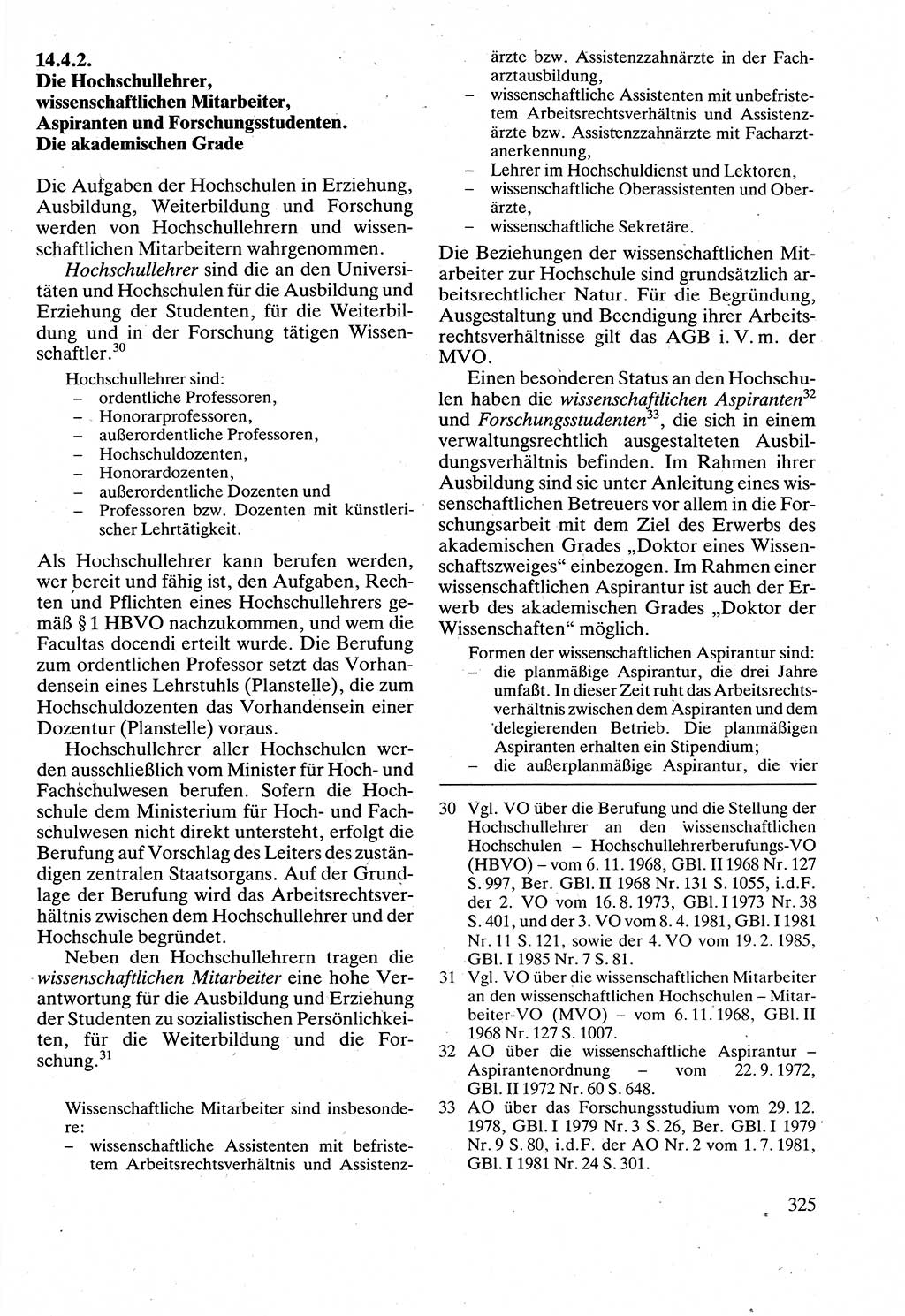 Verwaltungsrecht [Deutsche Demokratische Republik (DDR)], Lehrbuch 1988, Seite 325 (Verw.-R. DDR Lb. 1988, S. 325)