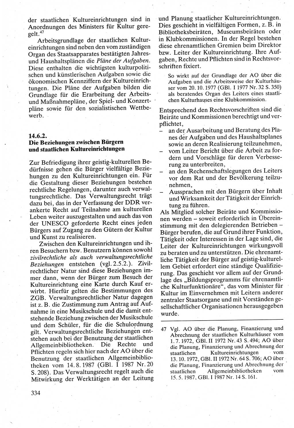 Verwaltungsrecht [Deutsche Demokratische Republik (DDR)], Lehrbuch 1988, Seite 334 (Verw.-R. DDR Lb. 1988, S. 334)