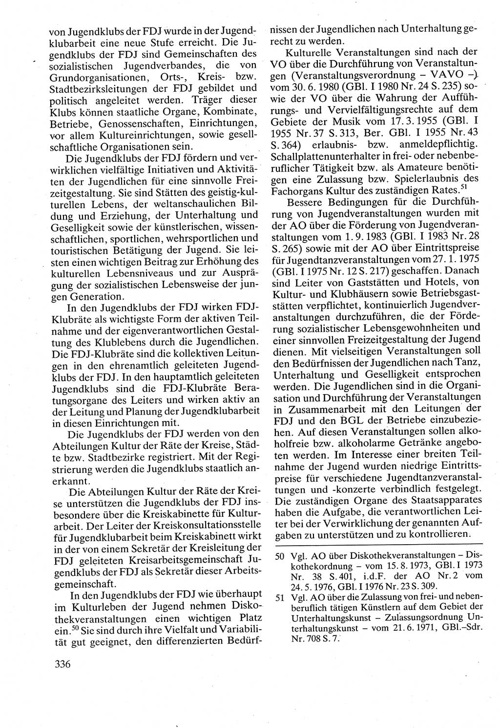 Verwaltungsrecht [Deutsche Demokratische Republik (DDR)], Lehrbuch 1988, Seite 336 (Verw.-R. DDR Lb. 1988, S. 336)