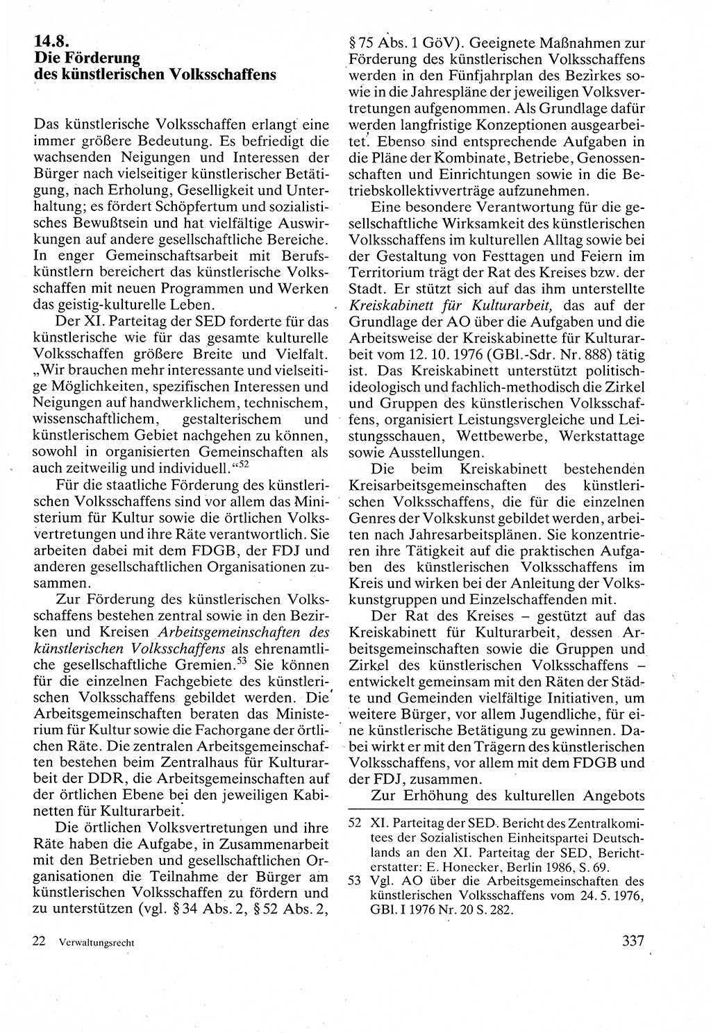 Verwaltungsrecht [Deutsche Demokratische Republik (DDR)], Lehrbuch 1988, Seite 337 (Verw.-R. DDR Lb. 1988, S. 337)