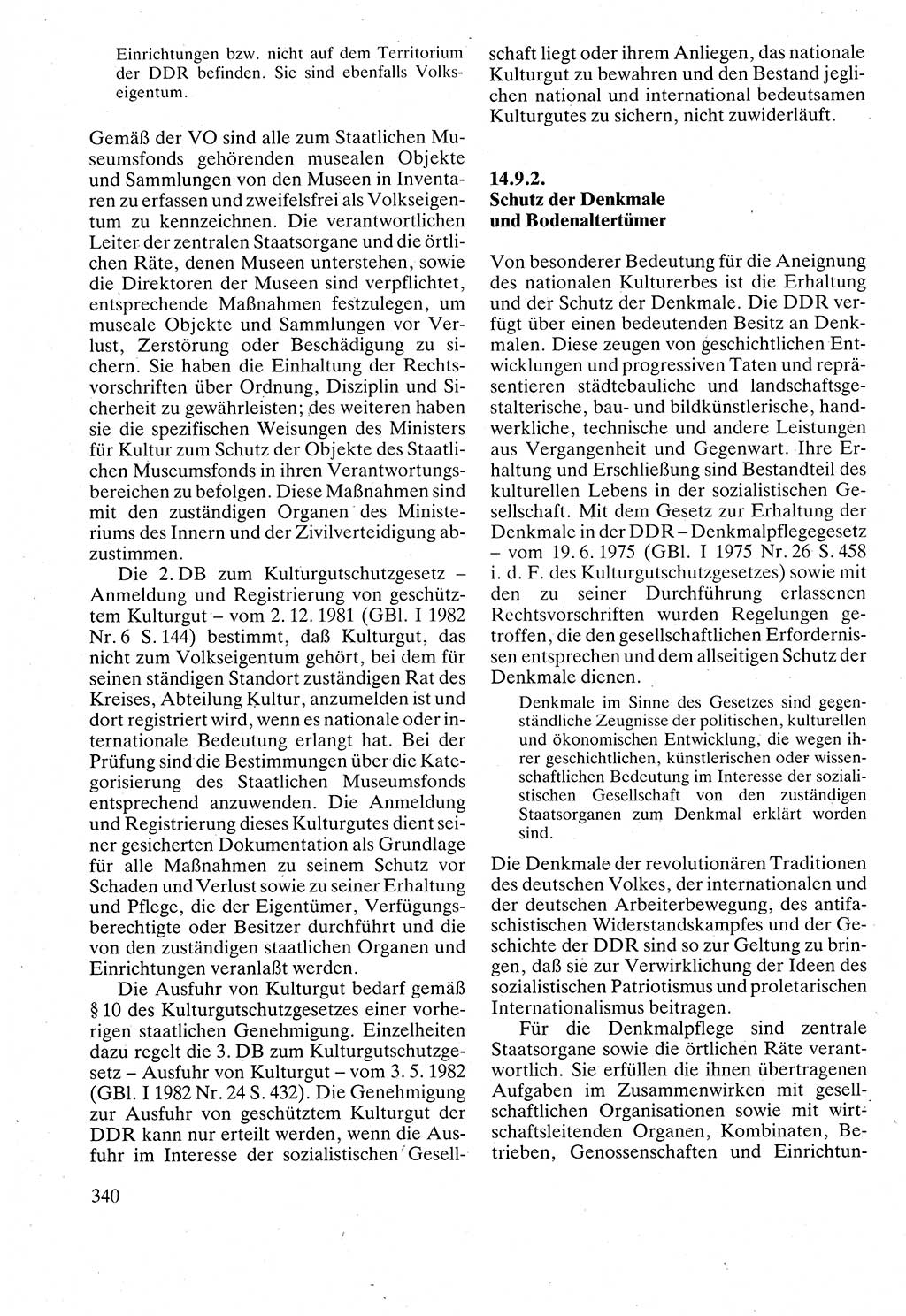 Verwaltungsrecht [Deutsche Demokratische Republik (DDR)], Lehrbuch 1988, Seite 340 (Verw.-R. DDR Lb. 1988, S. 340)