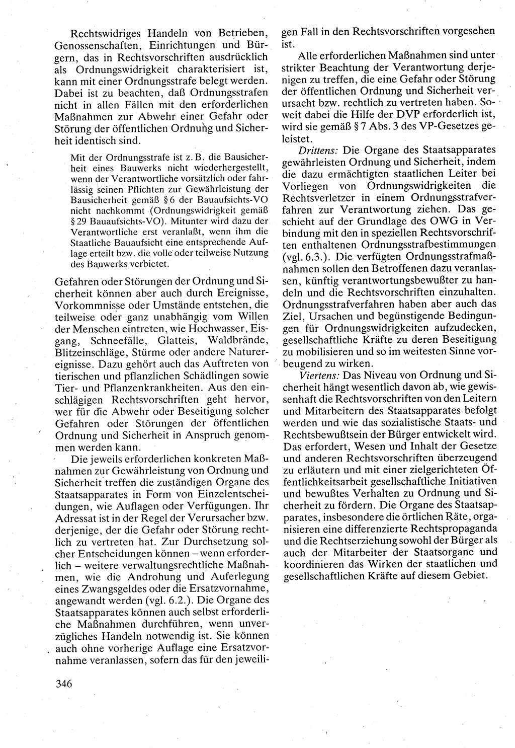Verwaltungsrecht [Deutsche Demokratische Republik (DDR)], Lehrbuch 1988, Seite 346 (Verw.-R. DDR Lb. 1988, S. 346)