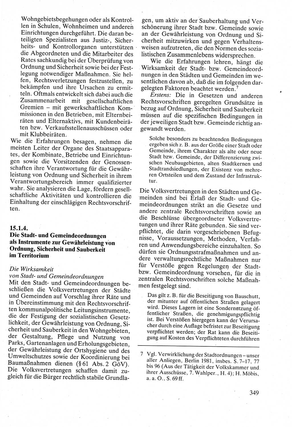 Verwaltungsrecht [Deutsche Demokratische Republik (DDR)], Lehrbuch 1988, Seite 349 (Verw.-R. DDR Lb. 1988, S. 349)
