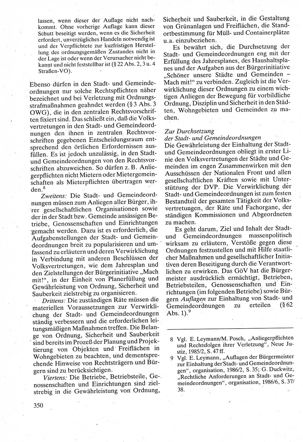 Verwaltungsrecht [Deutsche Demokratische Republik (DDR)], Lehrbuch 1988, Seite 350 (Verw.-R. DDR Lb. 1988, S. 350)