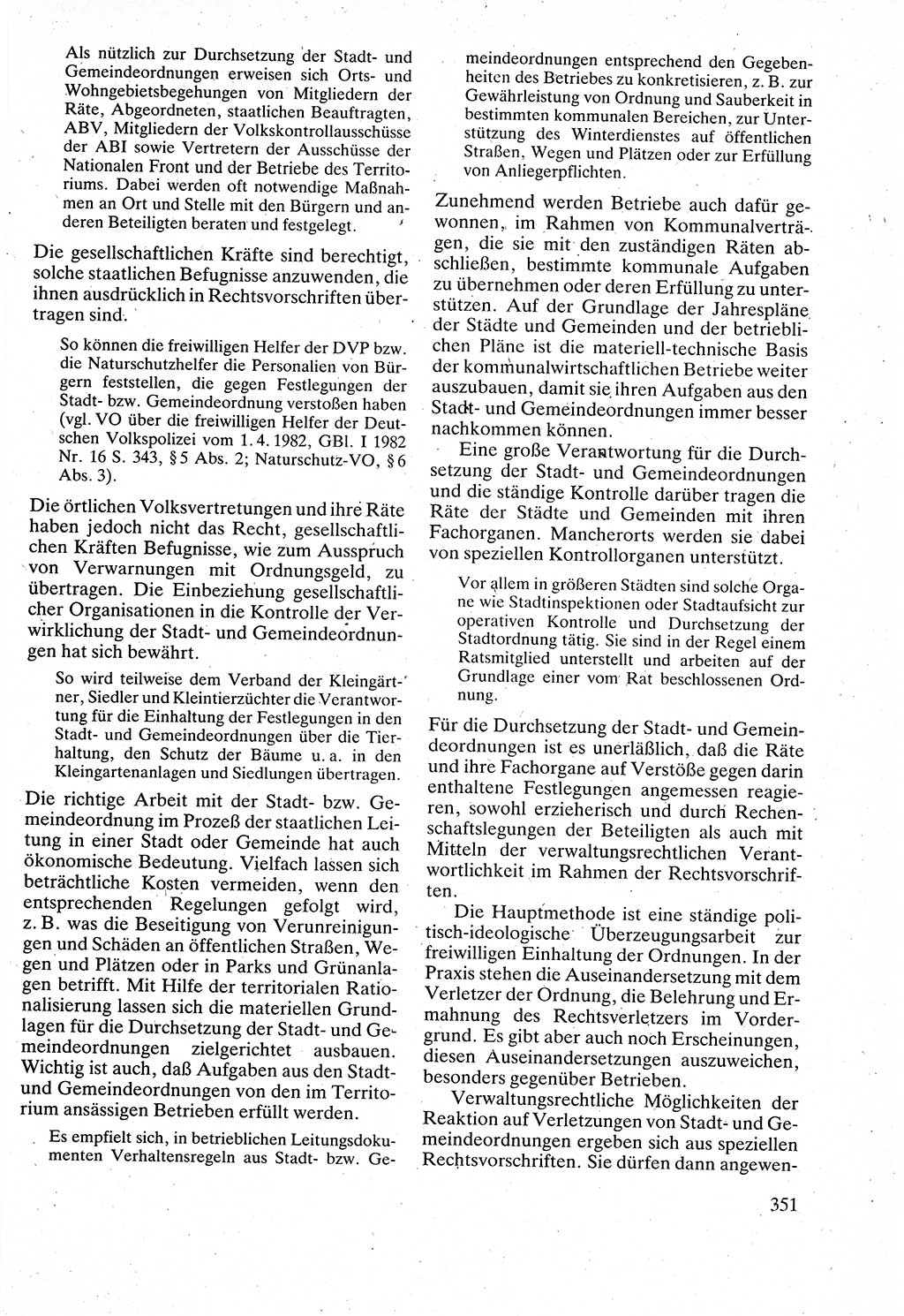 Verwaltungsrecht [Deutsche Demokratische Republik (DDR)], Lehrbuch 1988, Seite 351 (Verw.-R. DDR Lb. 1988, S. 351)
