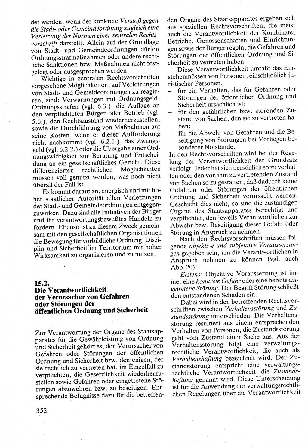 Verwaltungsrecht [Deutsche Demokratische Republik (DDR)], Lehrbuch 1988, Seite 352 (Verw.-R. DDR Lb. 1988, S. 352)
