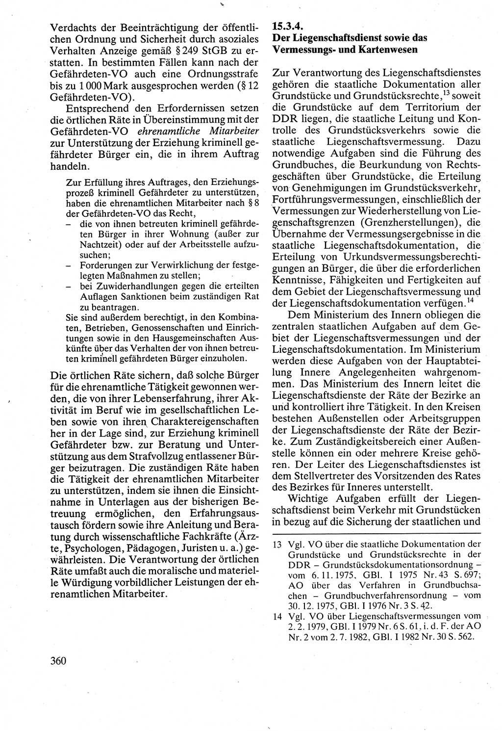 Verwaltungsrecht [Deutsche Demokratische Republik (DDR)], Lehrbuch 1988, Seite 360 (Verw.-R. DDR Lb. 1988, S. 360)