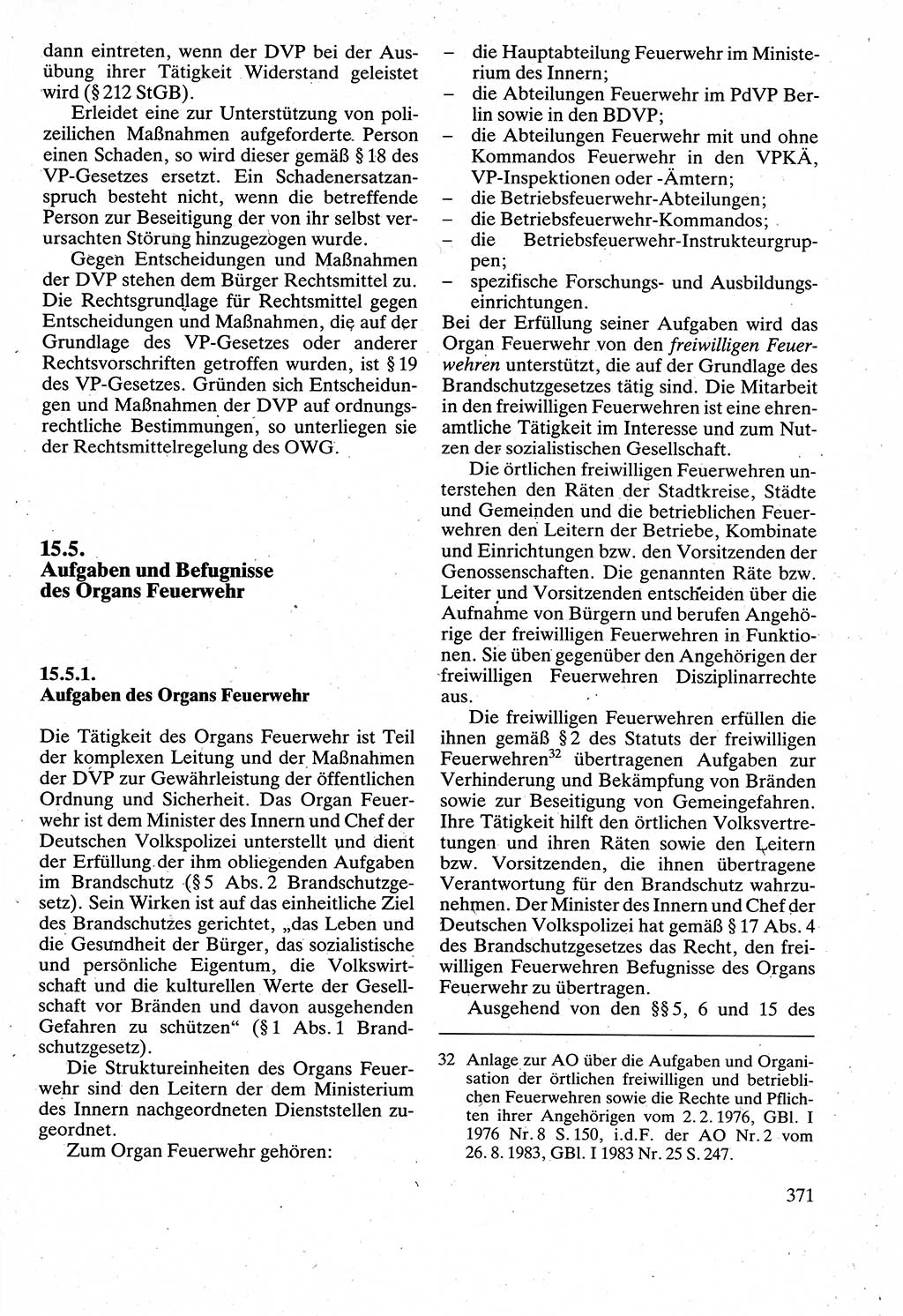 Verwaltungsrecht [Deutsche Demokratische Republik (DDR)], Lehrbuch 1988, Seite 371 (Verw.-R. DDR Lb. 1988, S. 371)