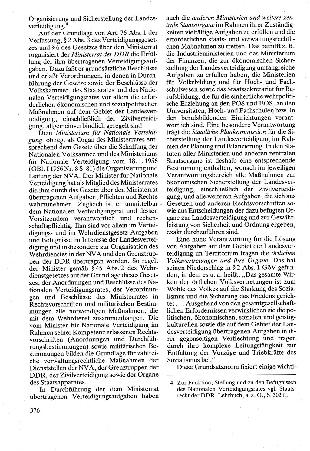 Verwaltungsrecht [Deutsche Demokratische Republik (DDR)], Lehrbuch 1988, Seite 376 (Verw.-R. DDR Lb. 1988, S. 376)