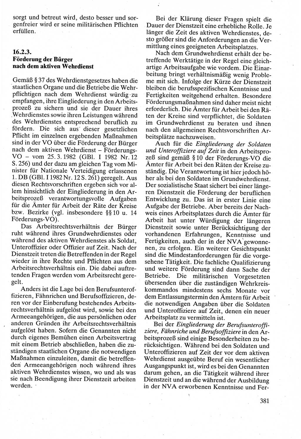 Verwaltungsrecht [Deutsche Demokratische Republik (DDR)], Lehrbuch 1988, Seite 381 (Verw.-R. DDR Lb. 1988, S. 381)