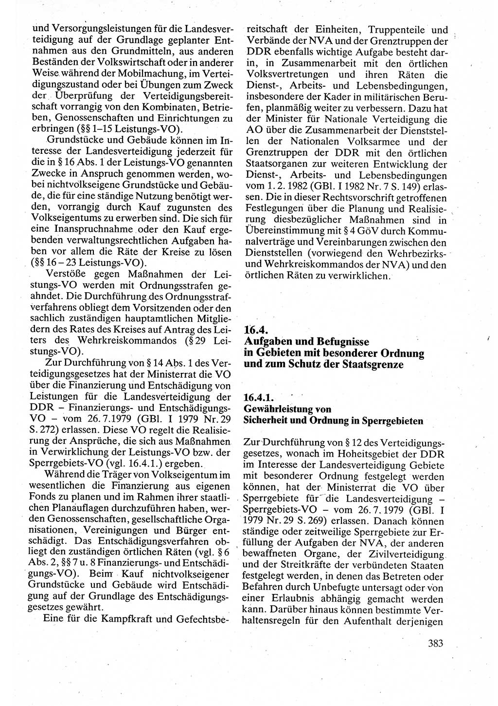 Verwaltungsrecht [Deutsche Demokratische Republik (DDR)], Lehrbuch 1988, Seite 383 (Verw.-R. DDR Lb. 1988, S. 383)