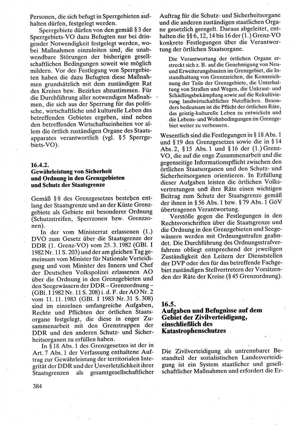 Verwaltungsrecht [Deutsche Demokratische Republik (DDR)], Lehrbuch 1988, Seite 384 (Verw.-R. DDR Lb. 1988, S. 384)