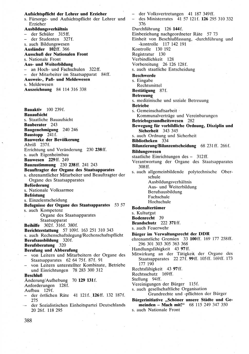 Verwaltungsrecht [Deutsche Demokratische Republik (DDR)], Lehrbuch 1988, Seite 388 (Verw.-R. DDR Lb. 1988, S. 388)