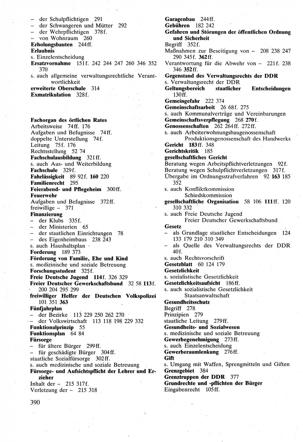 Verwaltungsrecht [Deutsche Demokratische Republik (DDR)], Lehrbuch 1988, Seite 390 (Verw.-R. DDR Lb. 1988, S. 390)