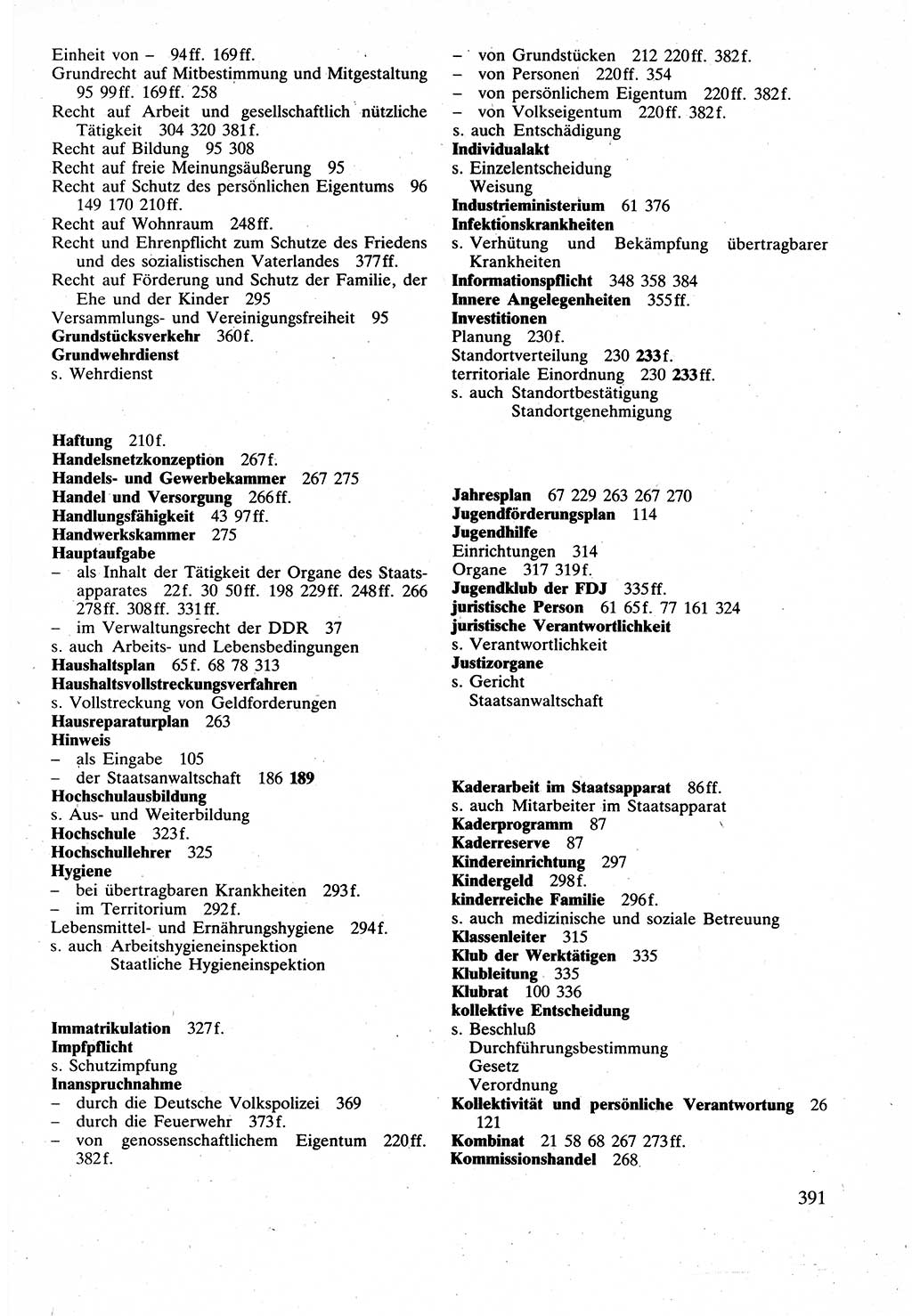 Verwaltungsrecht [Deutsche Demokratische Republik (DDR)], Lehrbuch 1988, Seite 391 (Verw.-R. DDR Lb. 1988, S. 391)