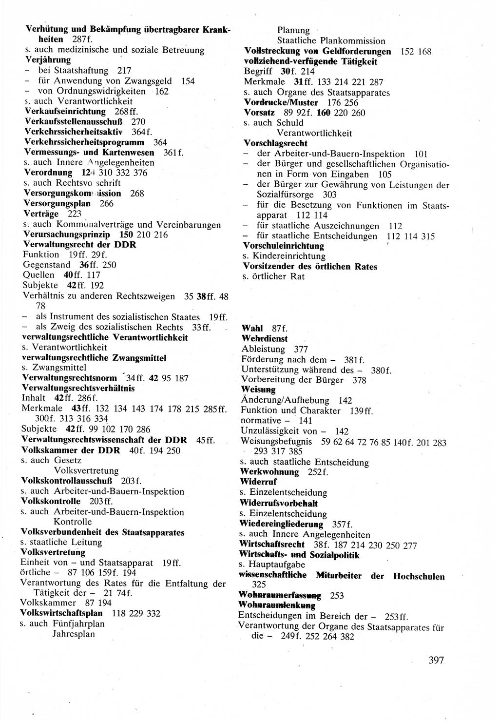 Verwaltungsrecht [Deutsche Demokratische Republik (DDR)], Lehrbuch 1988, Seite 397 (Verw.-R. DDR Lb. 1988, S. 397)