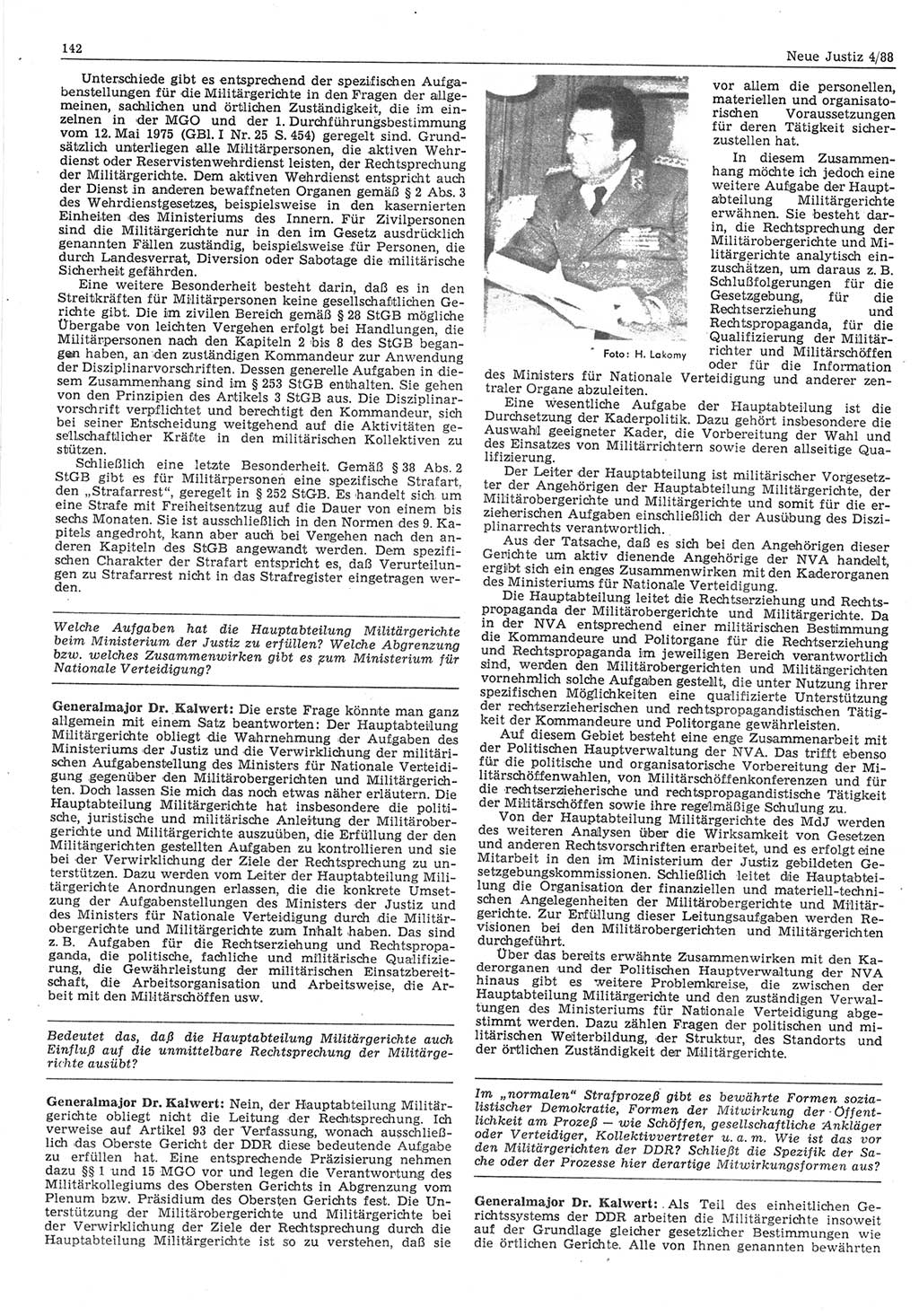 Neue Justiz (NJ), Zeitschrift für sozialistisches Recht und Gesetzlichkeit [Deutsche Demokratische Republik (DDR)], 42. Jahrgang 1988, Seite 142 (NJ DDR 1988, S. 142)
