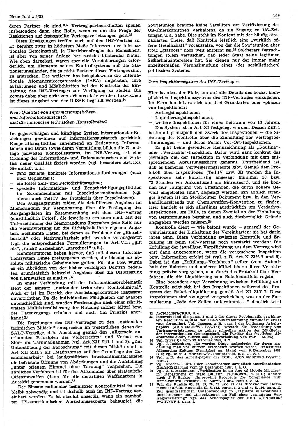 Neue Justiz (NJ), Zeitschrift für sozialistisches Recht und Gesetzlichkeit [Deutsche Demokratische Republik (DDR)], 42. Jahrgang 1988, Seite 169 (NJ DDR 1988, S. 169)