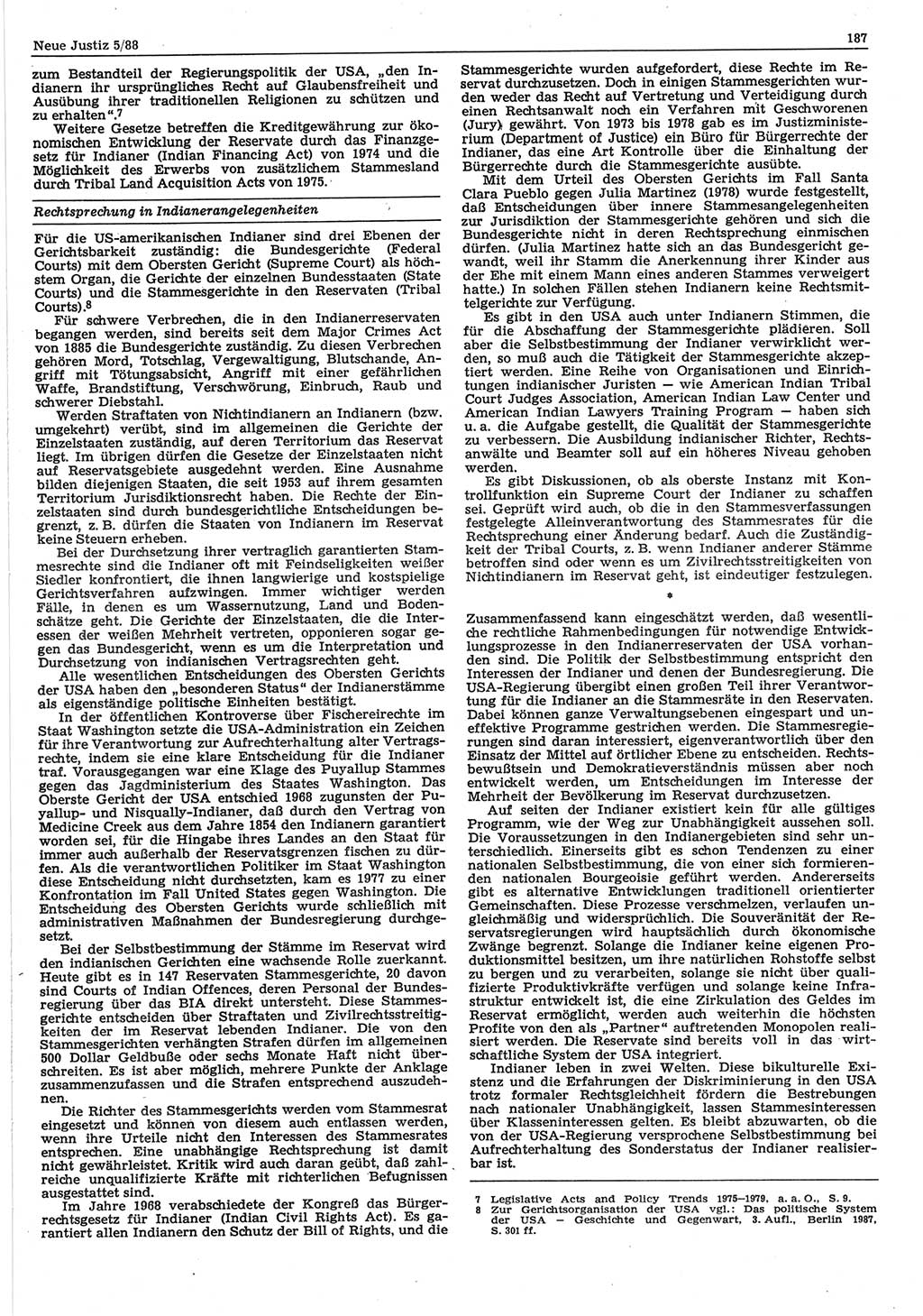 Neue Justiz (NJ), Zeitschrift für sozialistisches Recht und Gesetzlichkeit [Deutsche Demokratische Republik (DDR)], 42. Jahrgang 1988, Seite 187 (NJ DDR 1988, S. 187)