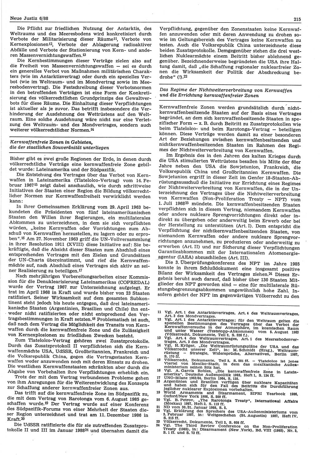 Neue Justiz (NJ), Zeitschrift für sozialistisches Recht und Gesetzlichkeit [Deutsche Demokratische Republik (DDR)], 42. Jahrgang 1988, Seite 215 (NJ DDR 1988, S. 215)