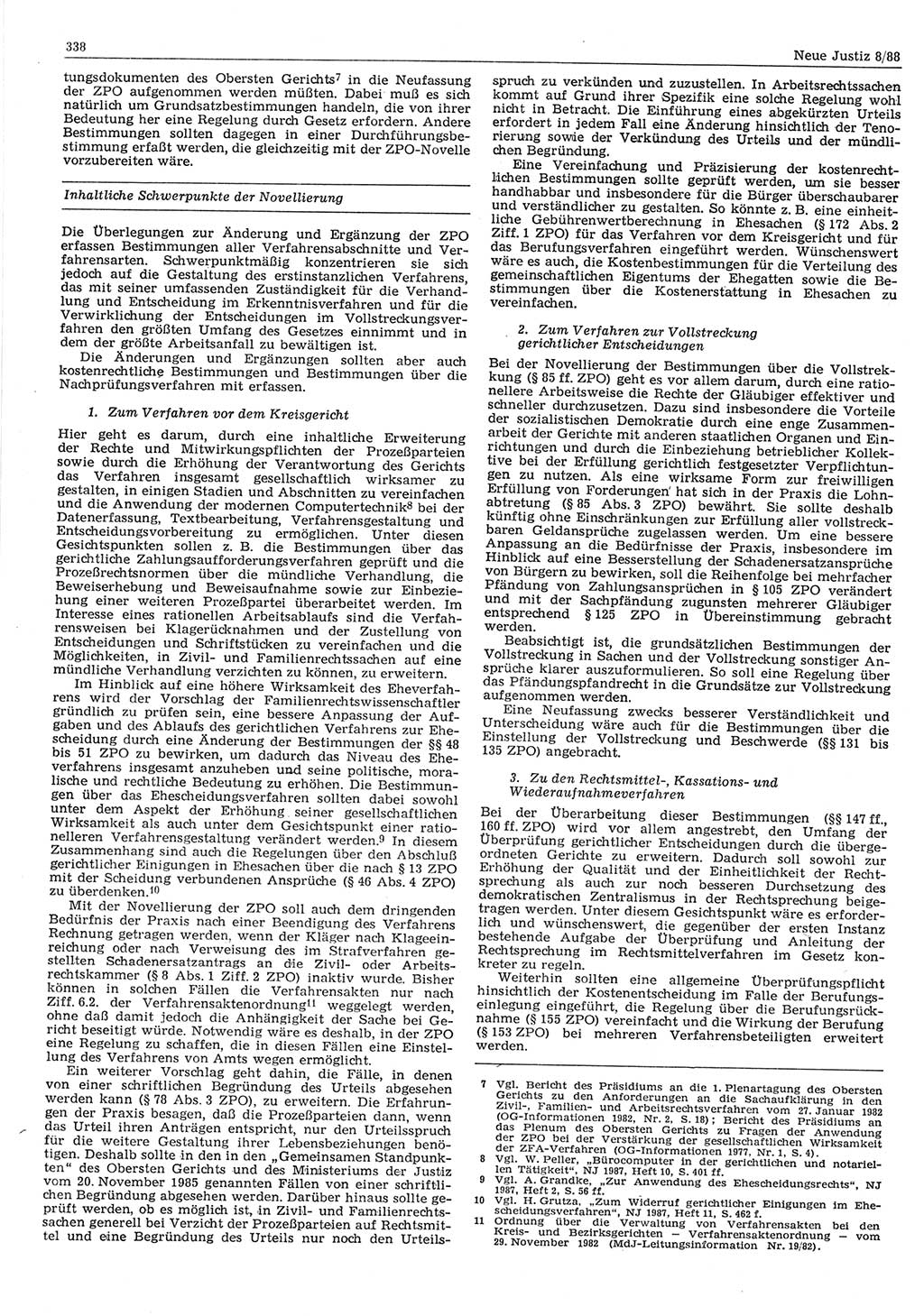 Neue Justiz (NJ), Zeitschrift für sozialistisches Recht und Gesetzlichkeit [Deutsche Demokratische Republik (DDR)], 42. Jahrgang 1988, Seite 338 (NJ DDR 1988, S. 338)