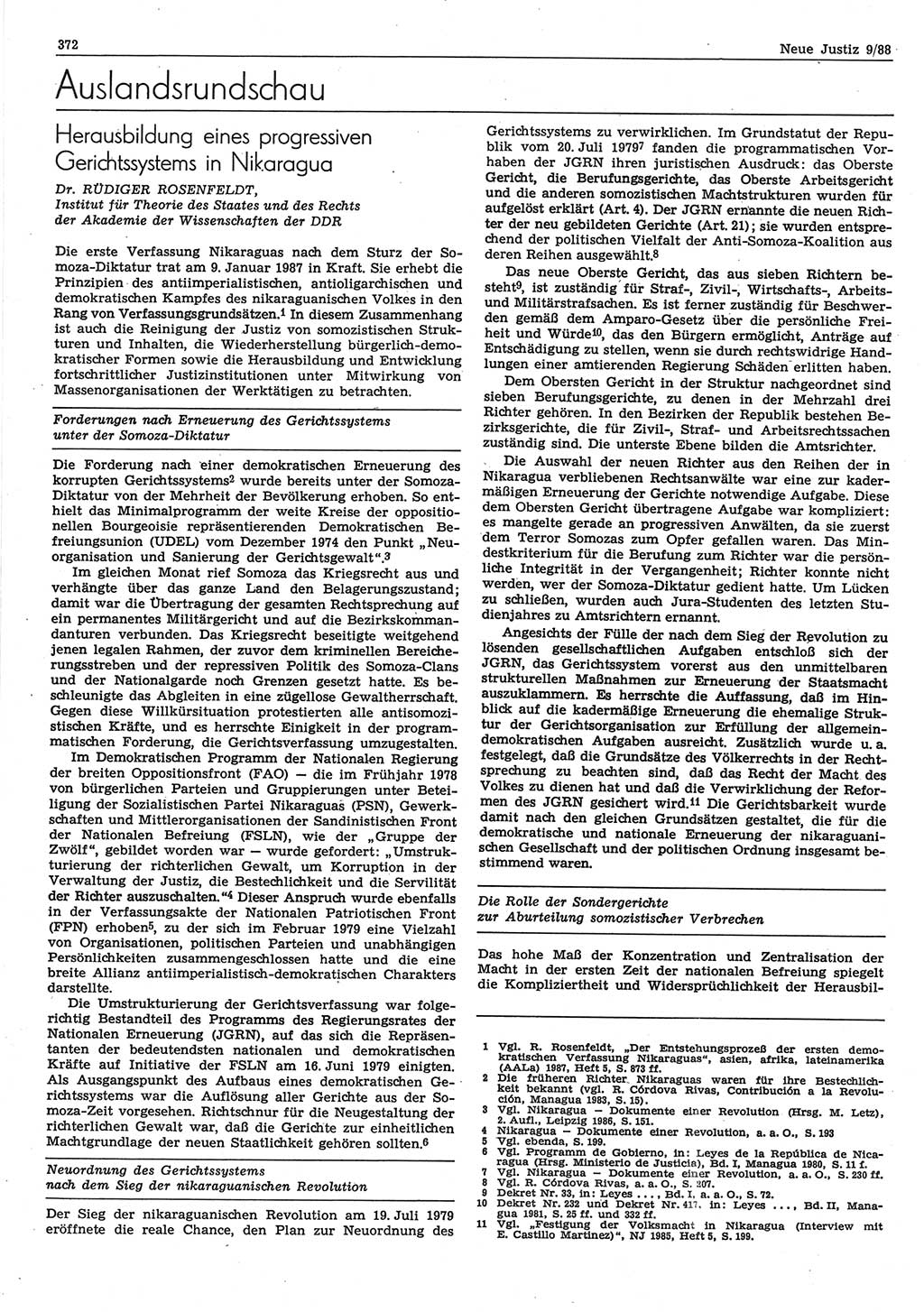 Neue Justiz (NJ), Zeitschrift für sozialistisches Recht und Gesetzlichkeit [Deutsche Demokratische Republik (DDR)], 42. Jahrgang 1988, Seite 372 (NJ DDR 1988, S. 372)