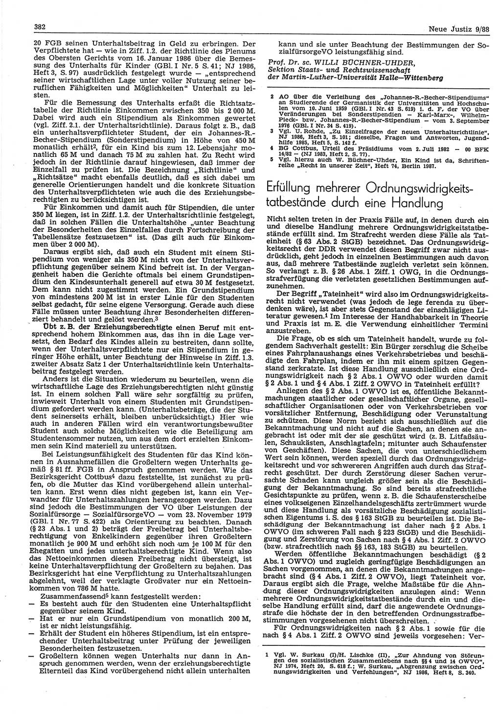Neue Justiz (NJ), Zeitschrift für sozialistisches Recht und Gesetzlichkeit [Deutsche Demokratische Republik (DDR)], 42. Jahrgang 1988, Seite 382 (NJ DDR 1988, S. 382)