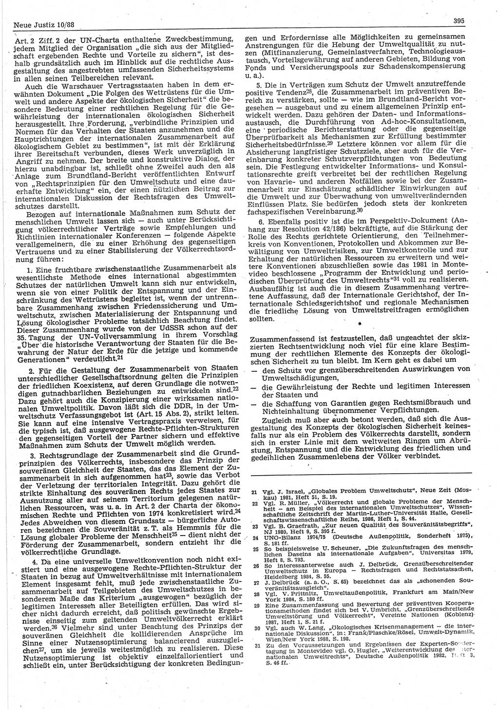 Neue Justiz (NJ), Zeitschrift für sozialistisches Recht und Gesetzlichkeit [Deutsche Demokratische Republik (DDR)], 42. Jahrgang 1988, Seite 395 (NJ DDR 1988, S. 395)