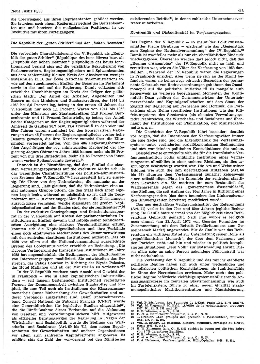Neue Justiz (NJ), Zeitschrift für sozialistisches Recht und Gesetzlichkeit [Deutsche Demokratische Republik (DDR)], 42. Jahrgang 1988, Seite 413 (NJ DDR 1988, S. 413)