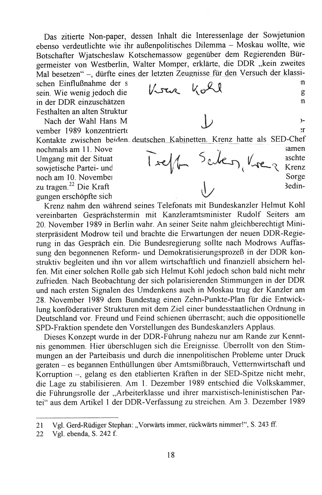 Außerordentlicher Parteitag der SED/PDS (Sozialistische Einheitspartei Deutschlands/Partei des Demokratischen Sozialismus) [Deutsche Demokratische Republik (DDR)], Protokoll der Beratungen am 8./9. und 16./17.12.1989 in Berlin 1989, Seite 18 (PT. SED/PDS DDR Prot. 1989, S. 18)