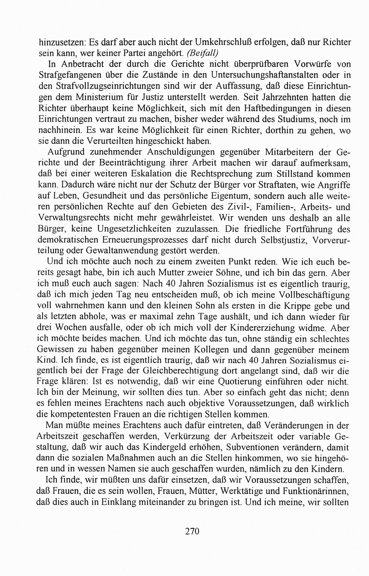 Außerordentlicher Parteitag der SED/PDS (Sozialistische Einheitspartei Deutschlands/Partei des Demokratischen Sozialismus) [Deutsche Demokratische Republik (DDR)], Protokoll der Beratungen am 8./9. und 16./17.12.1989 in Berlin 1989, Seite 270 (PT. SED/PDS DDR Prot. 1989, S. 270)