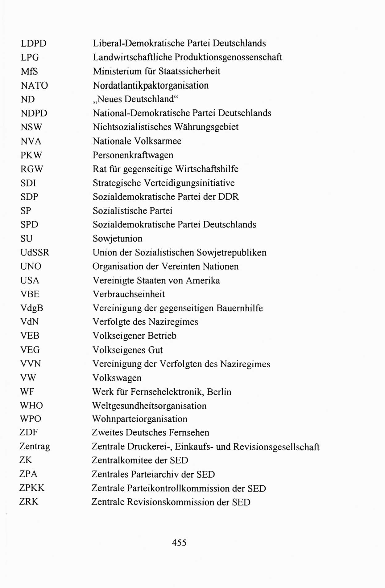 Außerordentlicher Parteitag der SED/PDS (Sozialistische Einheitspartei Deutschlands/Partei des Demokratischen Sozialismus) [Deutsche Demokratische Republik (DDR)], Protokoll der Beratungen am 8./9. und 16./17.12.1989 in Berlin 1989, Seite 455 (PT. SED/PDS DDR Prot. 1989, S. 455)