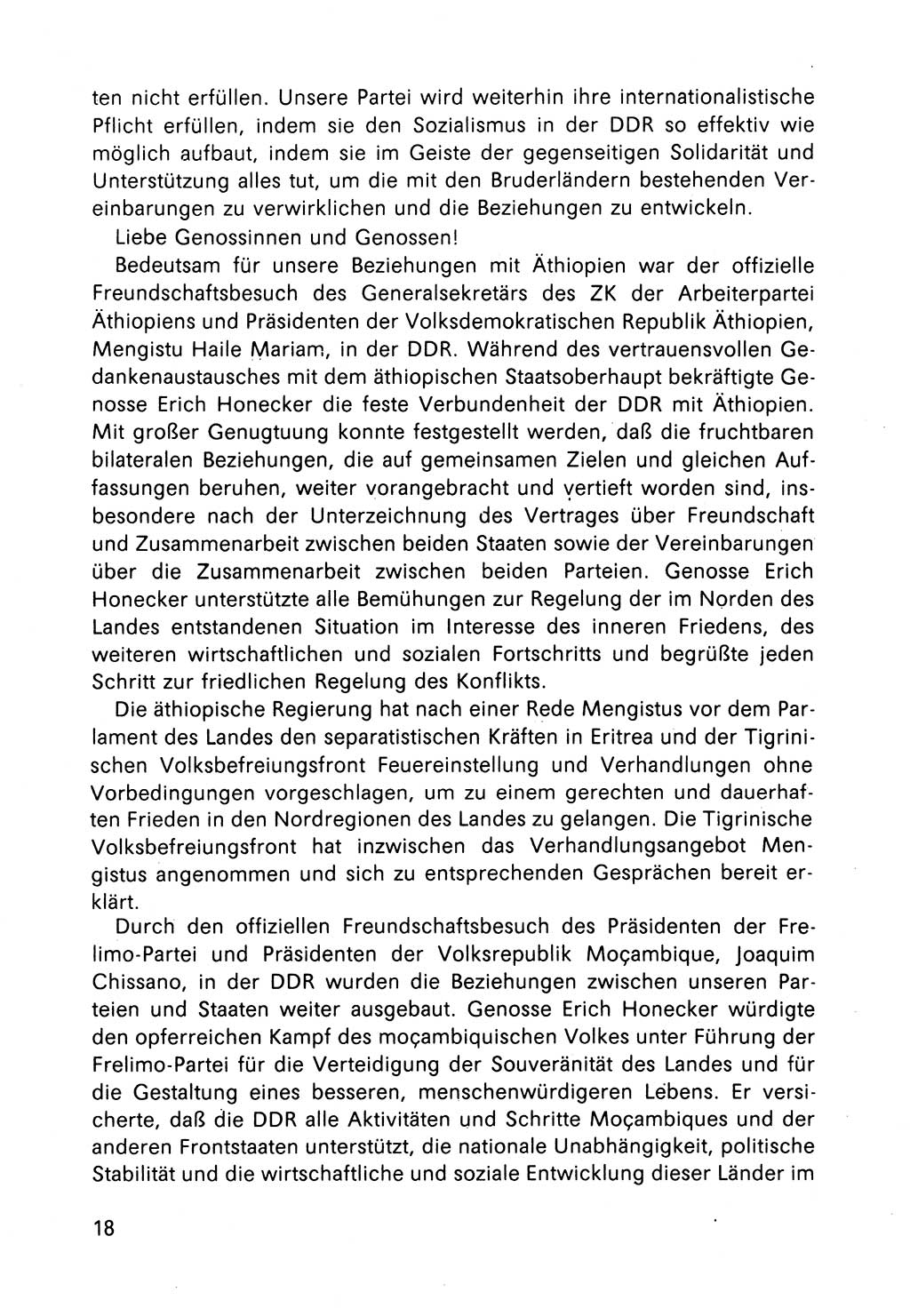 Bericht des Politbüros (PB) an das Zentralkomitee (ZK) der SED (Sozialistische Einheitspartei Deutschlands) [Deutsche Demokratische Republik (DDR)], 8. Tagung des Zentralkomitees des ZK der SED 1989, Seite 18 (Ber. PB ZK SED 8. Tg. DDR 1989, S. 18)