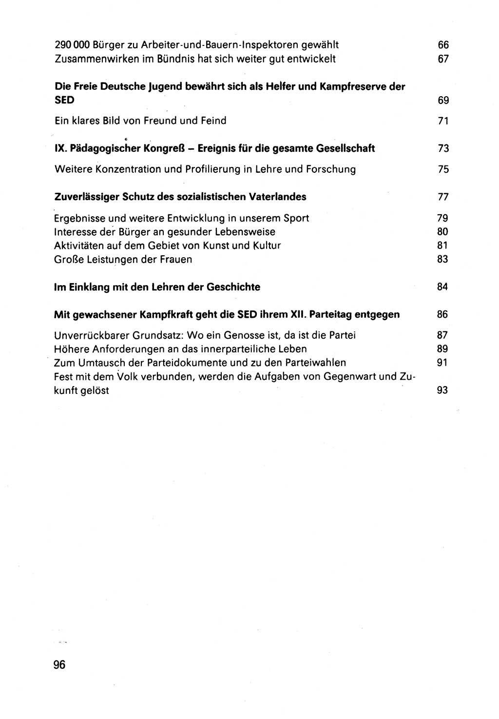 Bericht des Politbüros (PB) an das Zentralkomitee (ZK) der SED (Sozialistische Einheitspartei Deutschlands) [Deutsche Demokratische Republik (DDR)], 8. Tagung des Zentralkomitees des ZK der SED 1989, Seite 96 (Ber. PB ZK SED 8. Tg. DDR 1989, S. 96)