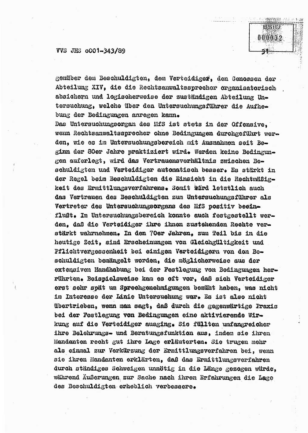 Diplomarbeit Offiziersschüler Axel Henschke (HA Ⅸ/9), Ministerium für Staatssicherheit (MfS) [Deutsche Demokratische Republik (DDR)], Juristische Hochschule (JHS), Vertrauliche Verschlußsache (VVS) o001-343/89, Potsdam 1989, Seite 31 (Dipl.-Arb. MfS DDR JHS VVS o001-343/89 1989, S. 31)