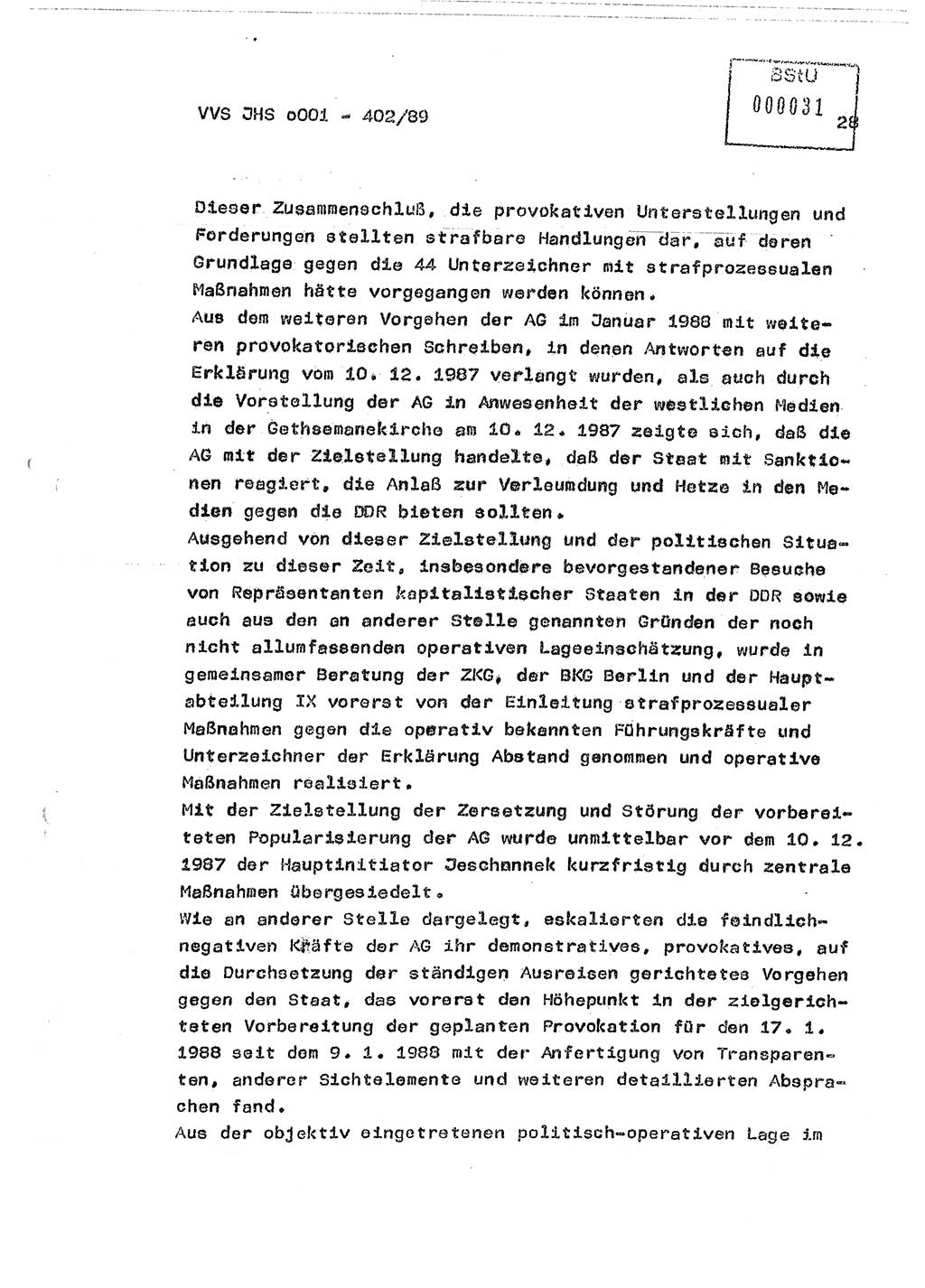 Diplomarbeit Major Günter Müller (HA Ⅸ/9), Ministerium für Staatssicherheit (MfS) [Deutsche Demokratische Republik (DDR)], Juristische Hochschule (JHS), Vertrauliche Verschlußsache (VVS) o001-402/89, Potsdam 1989, Seite 28 (Dipl.-Arb. MfS DDR JHS VVS o001-402/89 1989, S. 28)