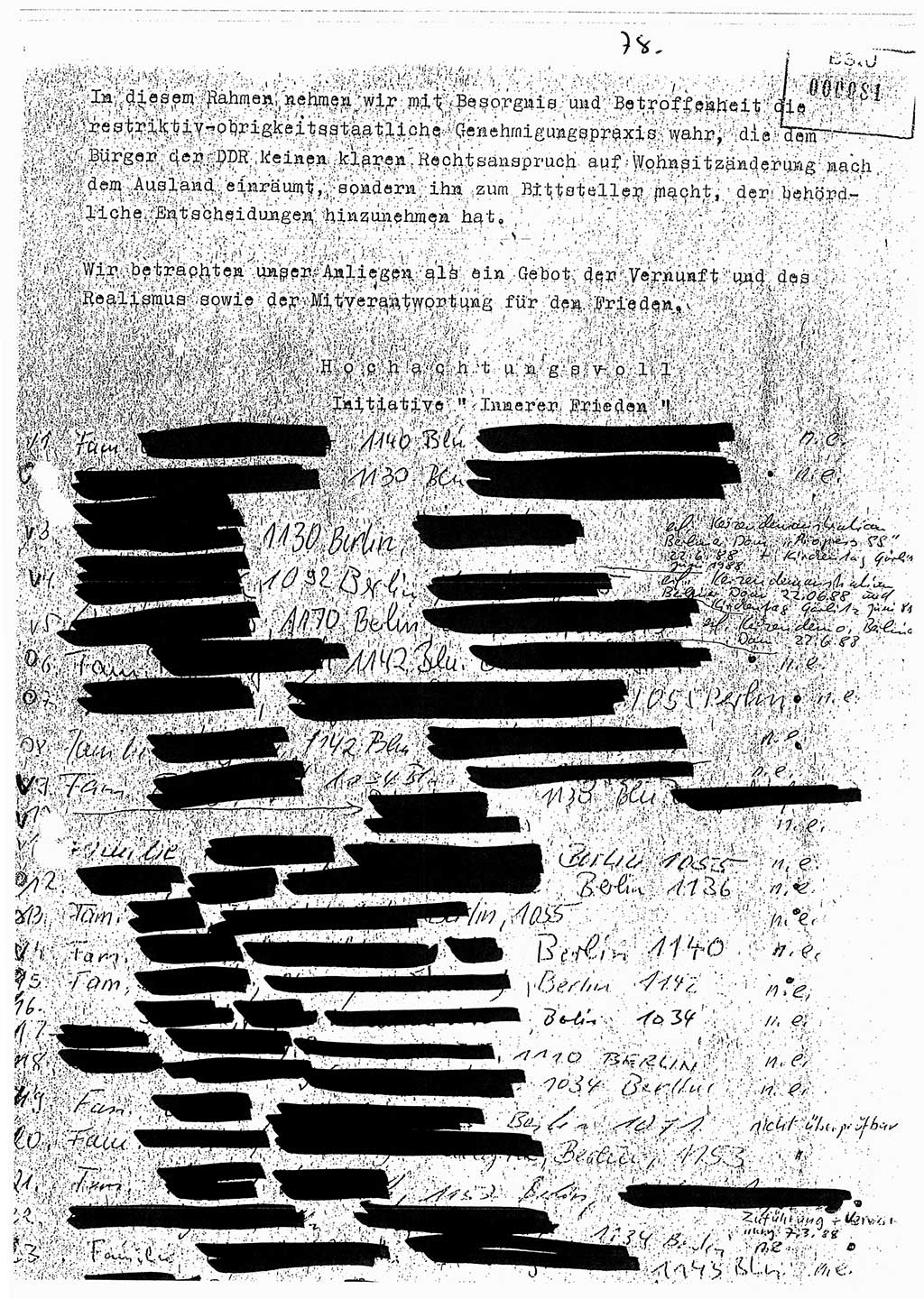 Diplomarbeit Major Günter Müller (HA Ⅸ/9), Ministerium für Staatssicherheit (MfS) [Deutsche Demokratische Republik (DDR)], Juristische Hochschule (JHS), Vertrauliche Verschlußsache (VVS) o001-402/89, Potsdam 1989, Seite 78 (Dipl.-Arb. MfS DDR JHS VVS o001-402/89 1989, S. 78)