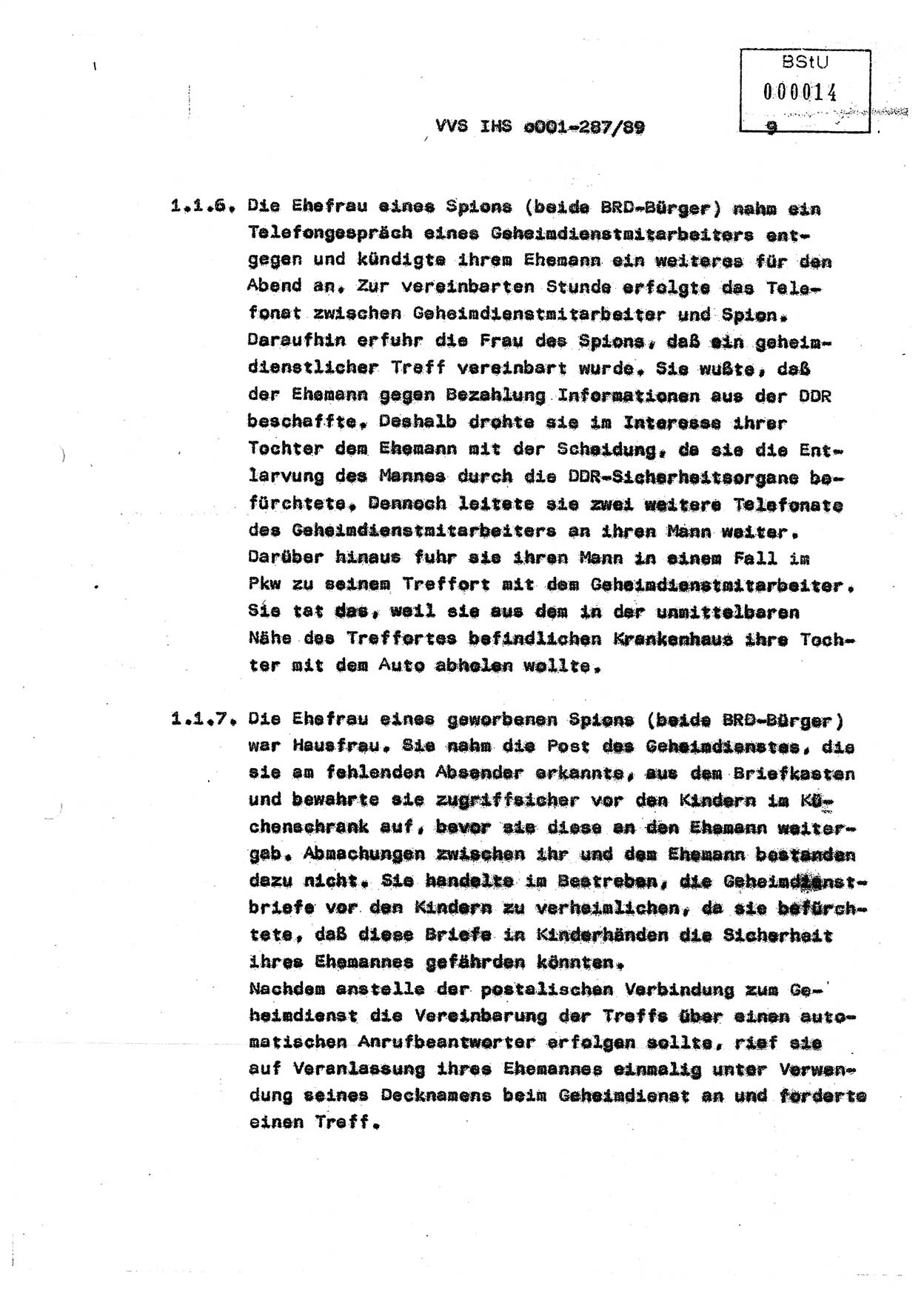 Diplomarbeit, Offiziersschüler Harald Wabst (HA Ⅸ/1), Ministerium für Staatssicherheit (MfS) [Deutsche Demokratische Republik (DDR)], Juristische Hochschule (JHS), Vertrauliche Verschlußsache (VVS) o001-287/89, Potsdam 1989, Seite 9 (Dipl.-Arb. MfS DDR JHS VVS o001-287/89 1989, S. 9)