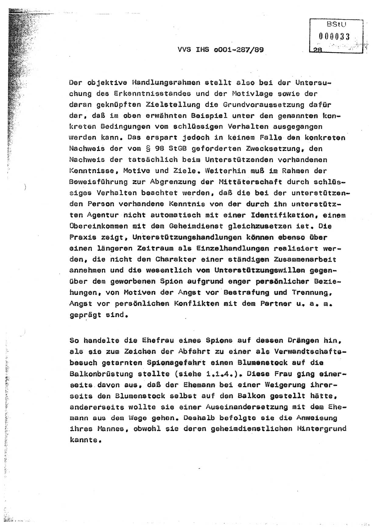 Diplomarbeit, Offiziersschüler Harald Wabst (HA Ⅸ/1), Ministerium für Staatssicherheit (MfS) [Deutsche Demokratische Republik (DDR)], Juristische Hochschule (JHS), Vertrauliche Verschlußsache (VVS) o001-287/89, Potsdam 1989, Seite 28 (Dipl.-Arb. MfS DDR JHS VVS o001-287/89 1989, S. 28)