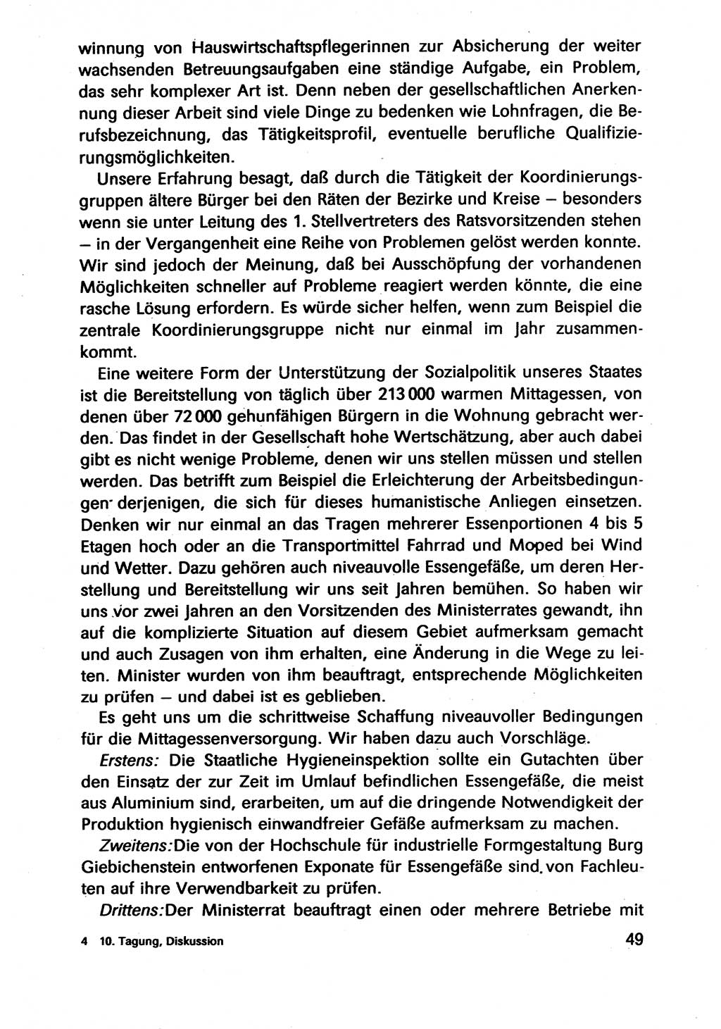 Diskussionsbeiträge, 10. Tagung des ZK (Zentralkomitee) der SED (Sozialistische Einheitspartei Deutschlands) [Deutsche Demokratische Republik (DDR)] 1989, Seite 49 (Disk.-Beitr. 10. Tg. ZK SED DDR 1989, S. 49)
